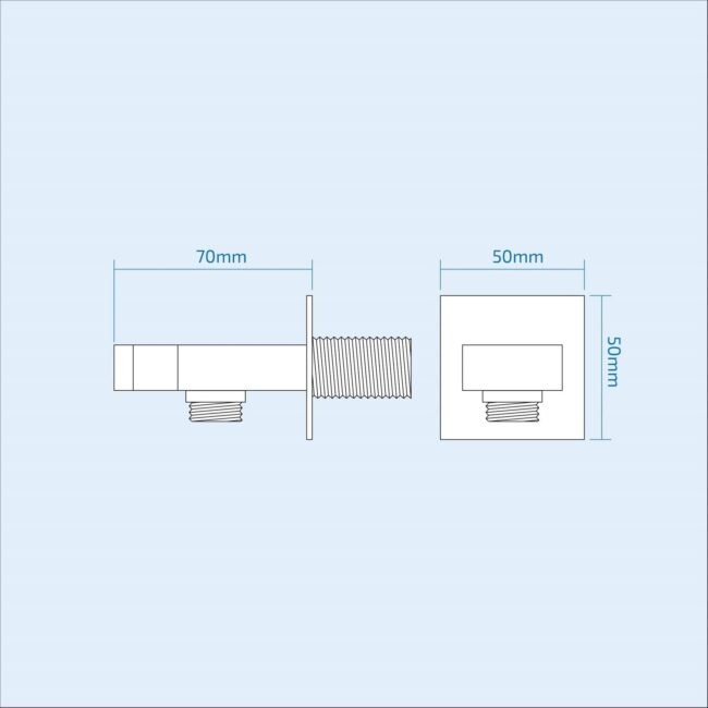 Temel Thermostatic Concealed Shower Mixer Bathroom Square Slim Chrome Head 300mm - Image 11