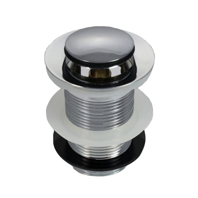 Push Button Unslotted Basin Waste Chrome - Image 2