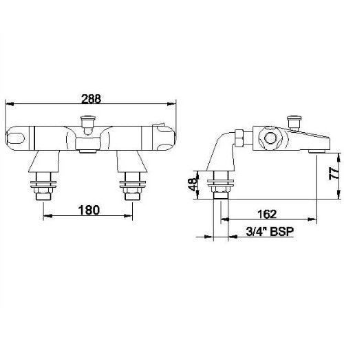 Winstead Multi Function Riser Slide Shower Rail Kit Square - Image 5