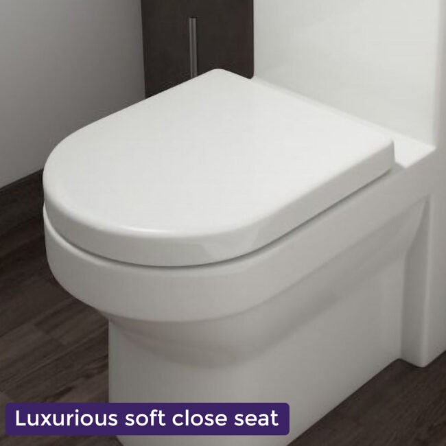 2 In 1 Compact Close Coupled Toilet and Basin Combo Space Saver Unit with Mono Basin Mixer Tap - Image 3