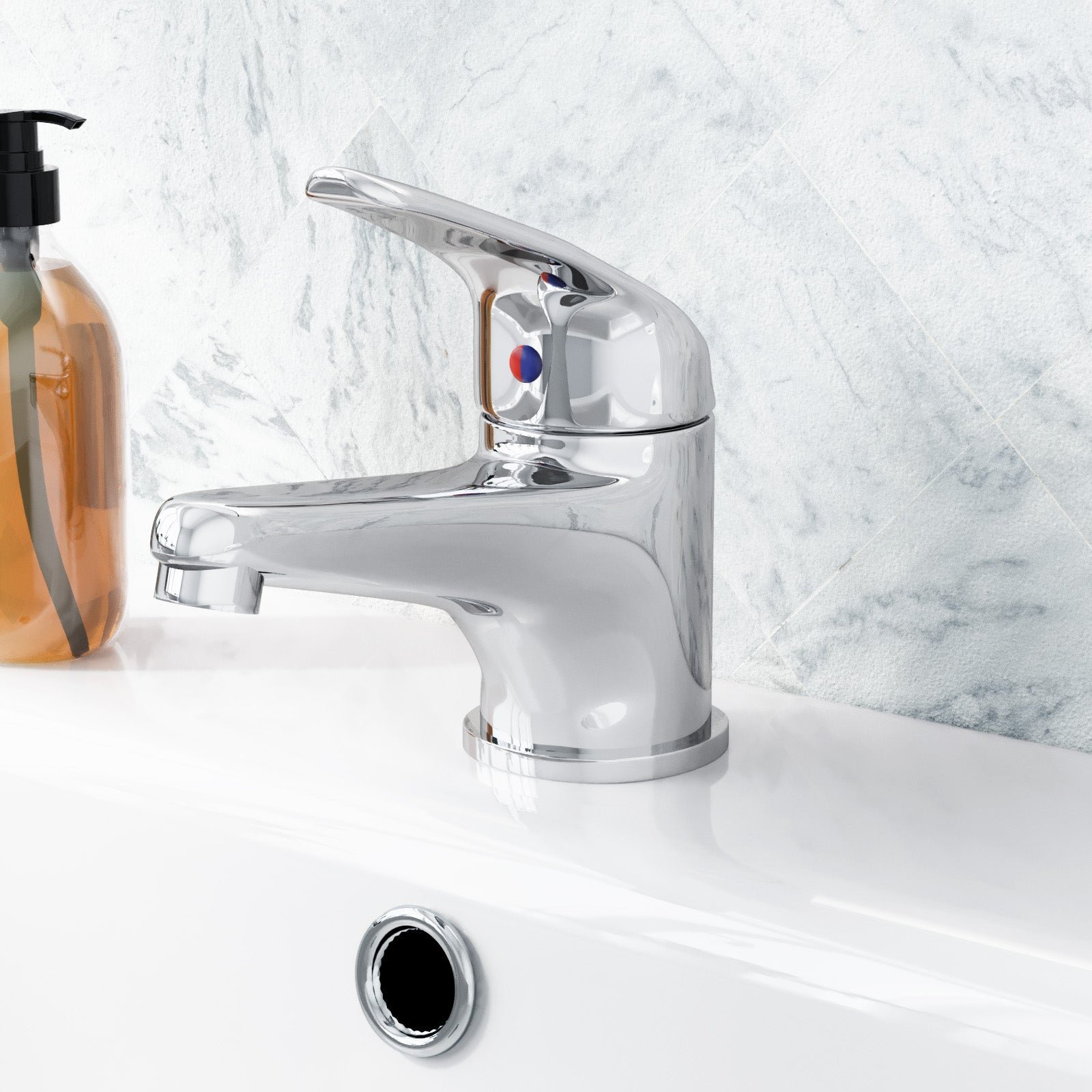 Dame Basin Mono Mixer Tap & Slotted Waste Chrome