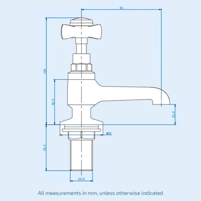 Edwardian Hot & Cold Twin Bath Tap - Image 2