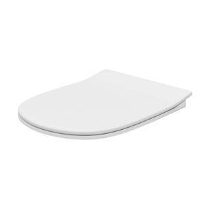 Modern D Shape Soft Close Toilet Seat & Cover White
