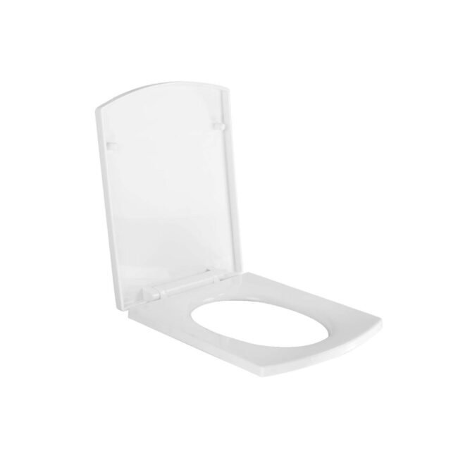 Square Soft Close Toilet Seat White - Image 2