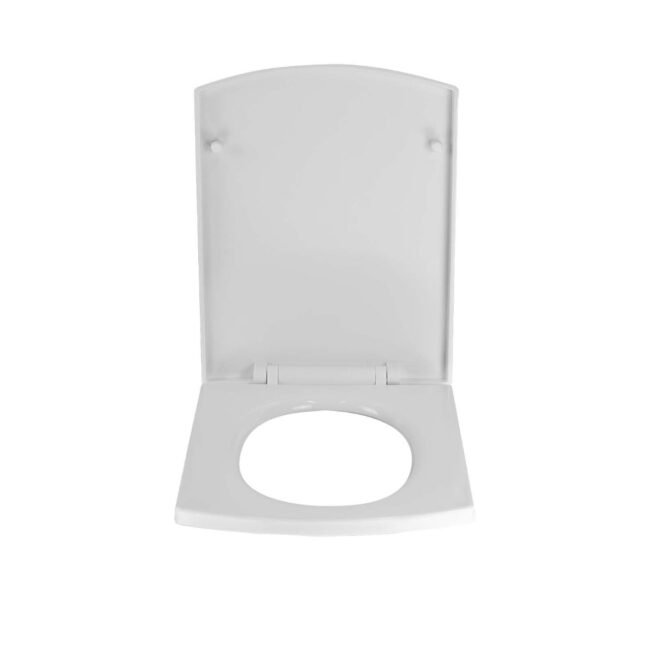 Square Soft Close Toilet Seat White - Image 4