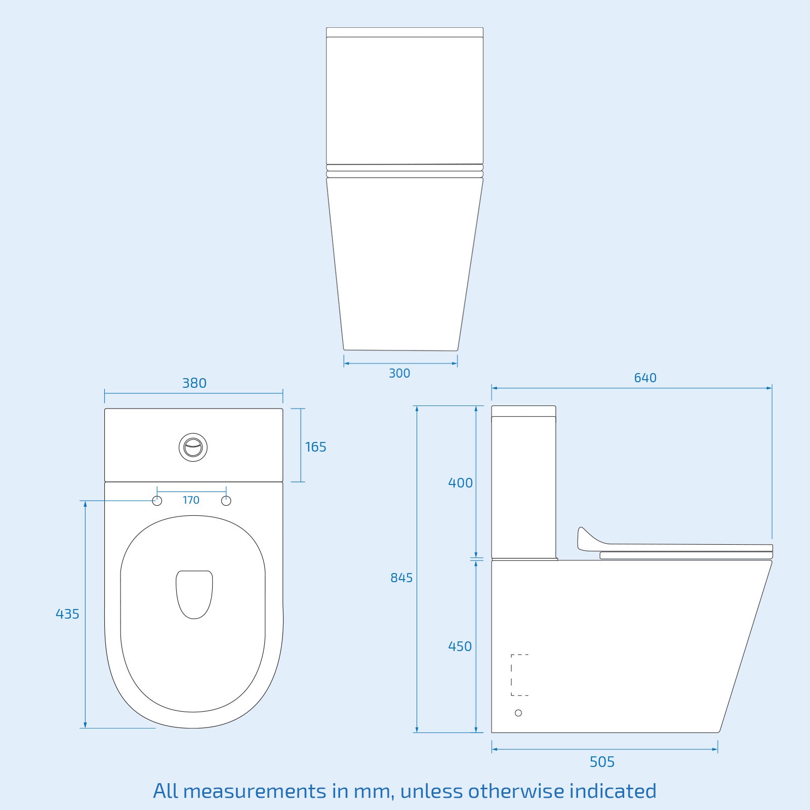 Round Toilet Vanity & Matt Black Shower Bath With Grid Bath Screen Set - Image 11