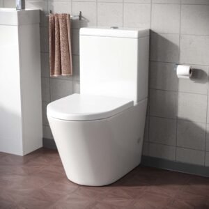 Bella Round Close Coupled Cistern. Pan and Seat