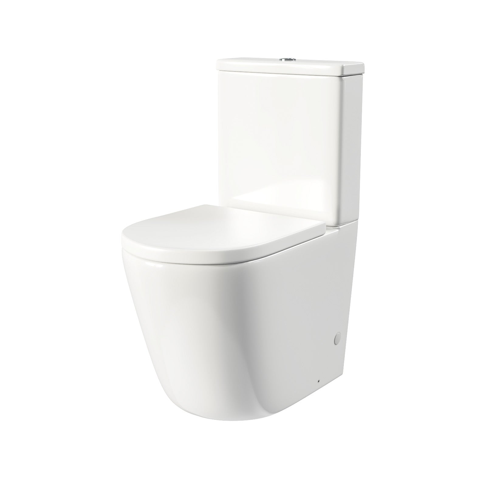Arri Round Close Coupled WC Toilet. Dual Flush Cistern & Soft Close Seat - Image 5