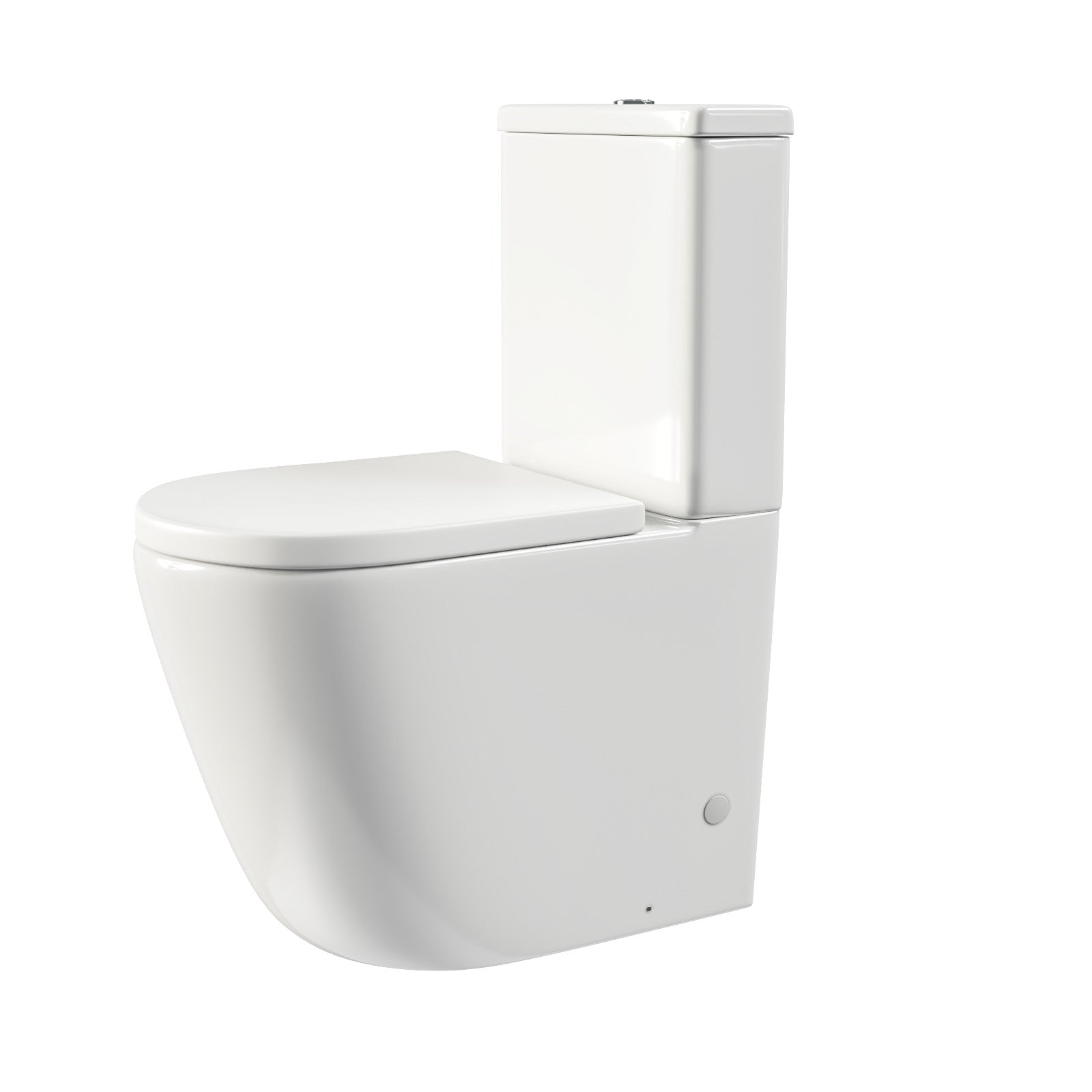 Arri Round Close Coupled WC Toilet. Dual Flush Cistern & Soft Close Seat - Image 6