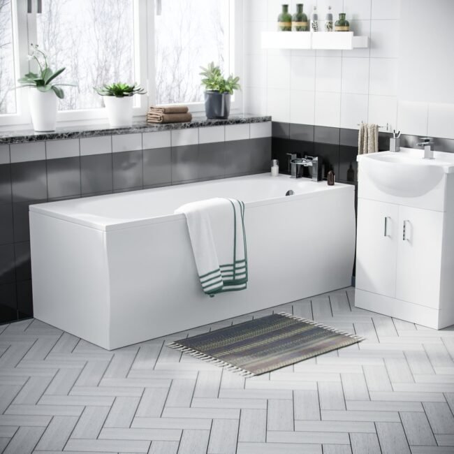 Ellen Bath Suite 1700mm Flat Pack Vanity Unit & Close Coupled WC Toilet Cistern & Seat - Image 5