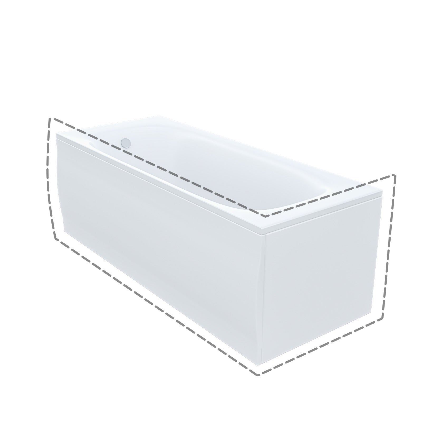 Harris 1700 x 700mm Round Single Ended Bath & Legs White - Image 8