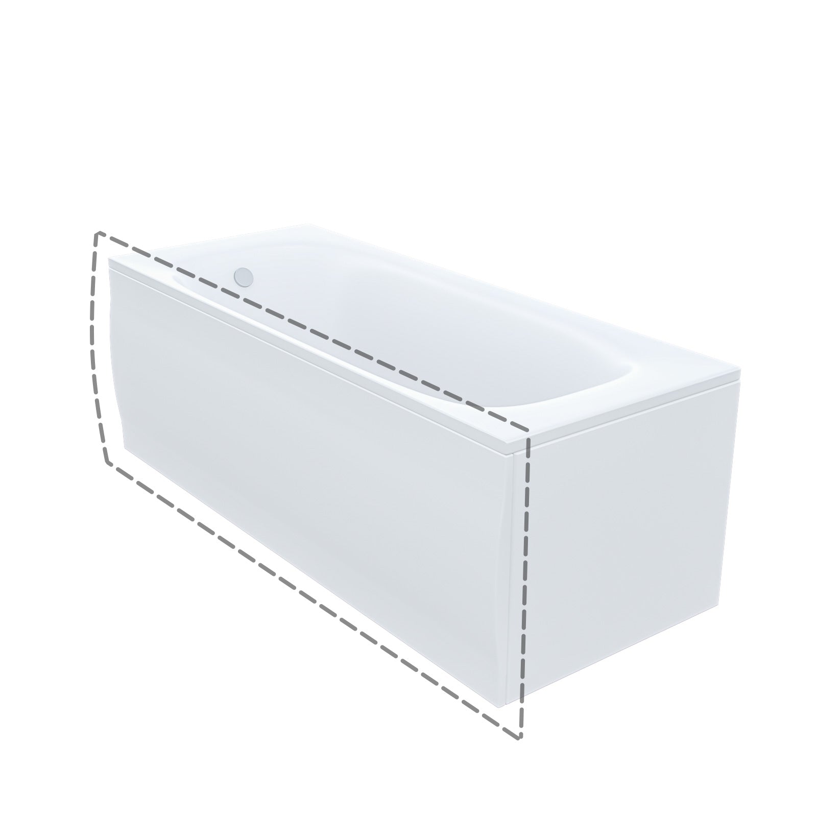 Harris 1700 x 700mm Round Single Ended Bath & Legs White - Image 6