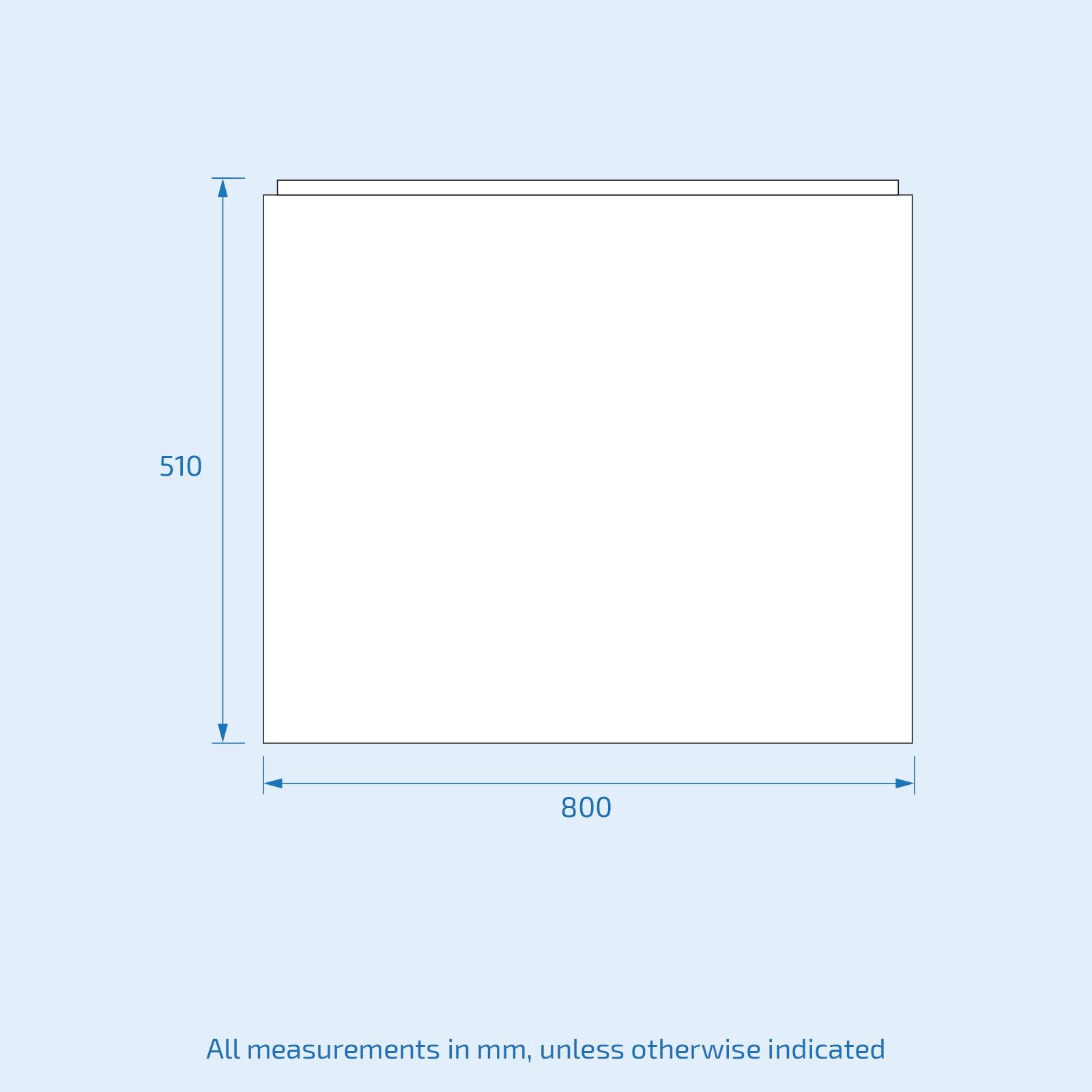 Bathroom High Gloss White Modern Acrylic End Bath Panel Cut to Size 800 x 510mm - Image 2