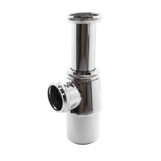 Modern Basin Sink Bottle Trap Waste with Plug. Chain. Slotted Drain Waste Chrome - Image 6
