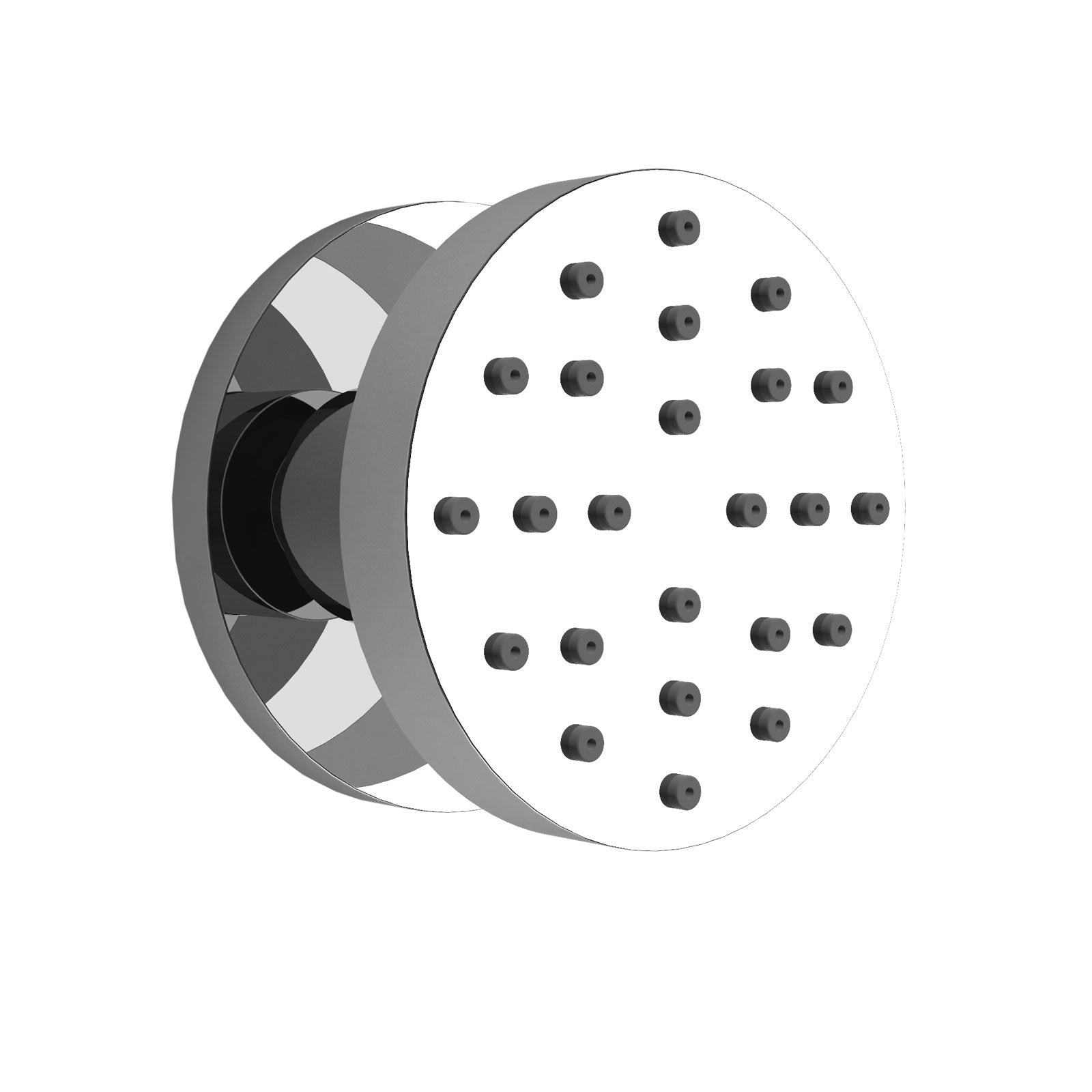 Pair of Round Chrome Plated Brass Shower Bath Body Massage Jets - Image 2