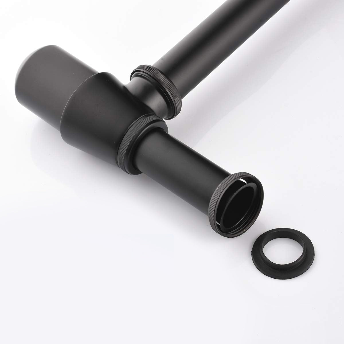 Modern Basin Sink Bottle Trap Waste Bathroom Basin Sink Pipe Matte Black - Image 4