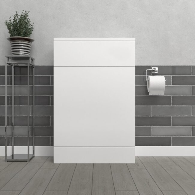 Nanuya White 500mm Freestanding Back To Wall WC Unit Bathroom - Image 2