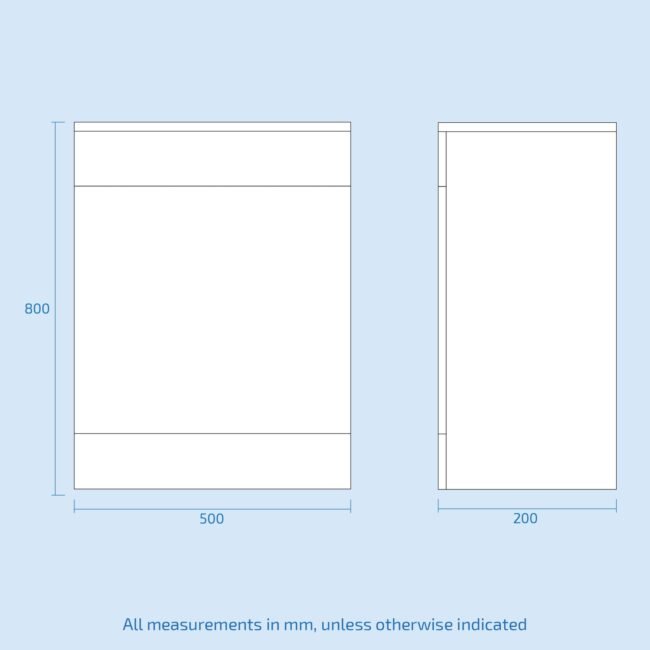Nanuya White 500mm Freestanding Back To Wall WC Unit Bathroom - Image 6