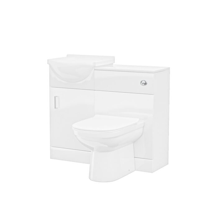 Ellen 950mm Vanity Basin Unit. WC Unit & Elso Back To Wall Toilet White - Image 5