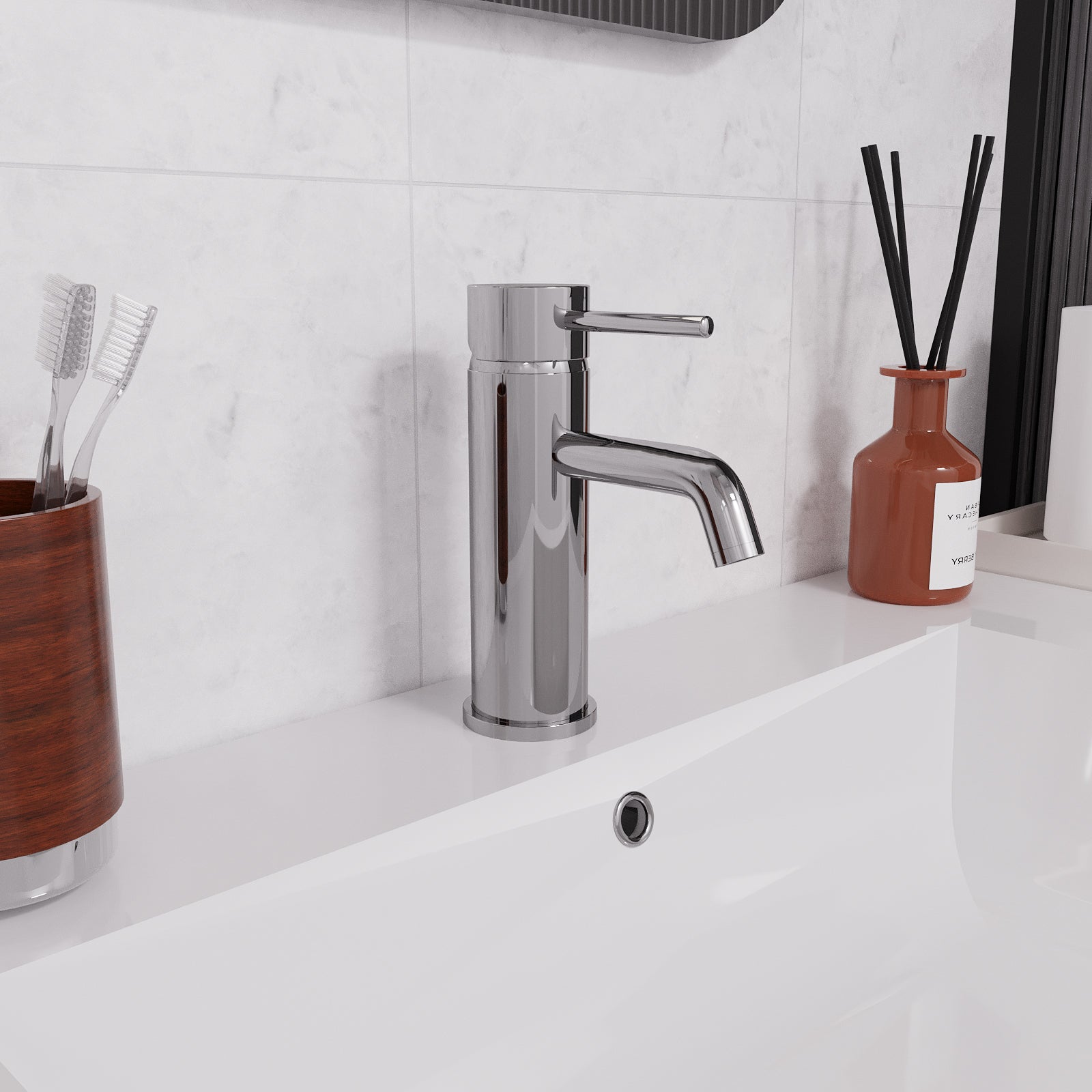 Alice Round Chrome Cloakroom Basin Mono Mixer Tap - Image 2