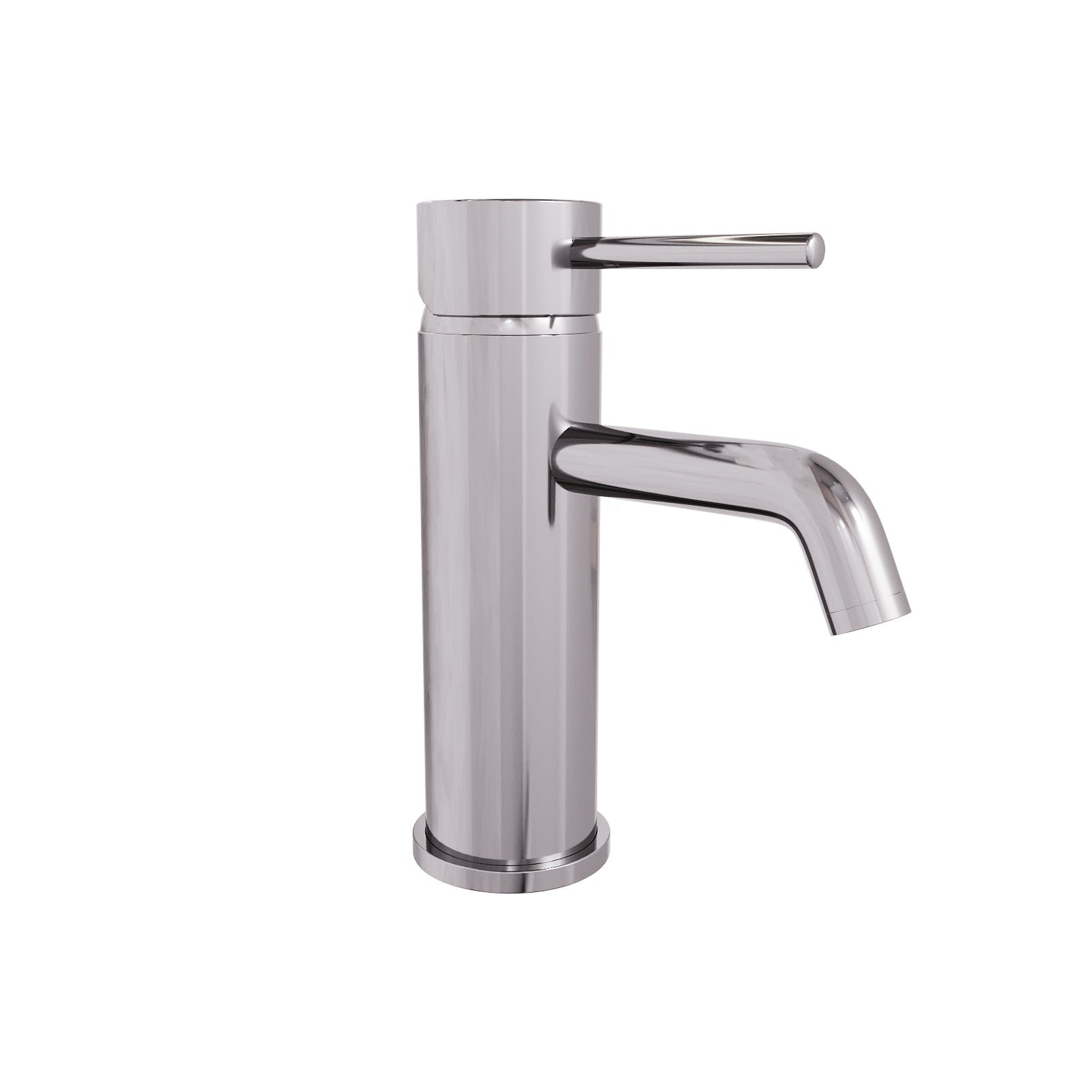 Alice Deck Mounted Chrome Round Single Lever Bathroom Basin Mono Mixer Tap - Image 6