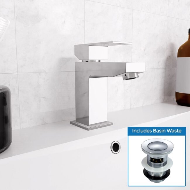 Brayton Contemporary Cloakroom Chrome Basin Sink Mixer Tap - Image 2