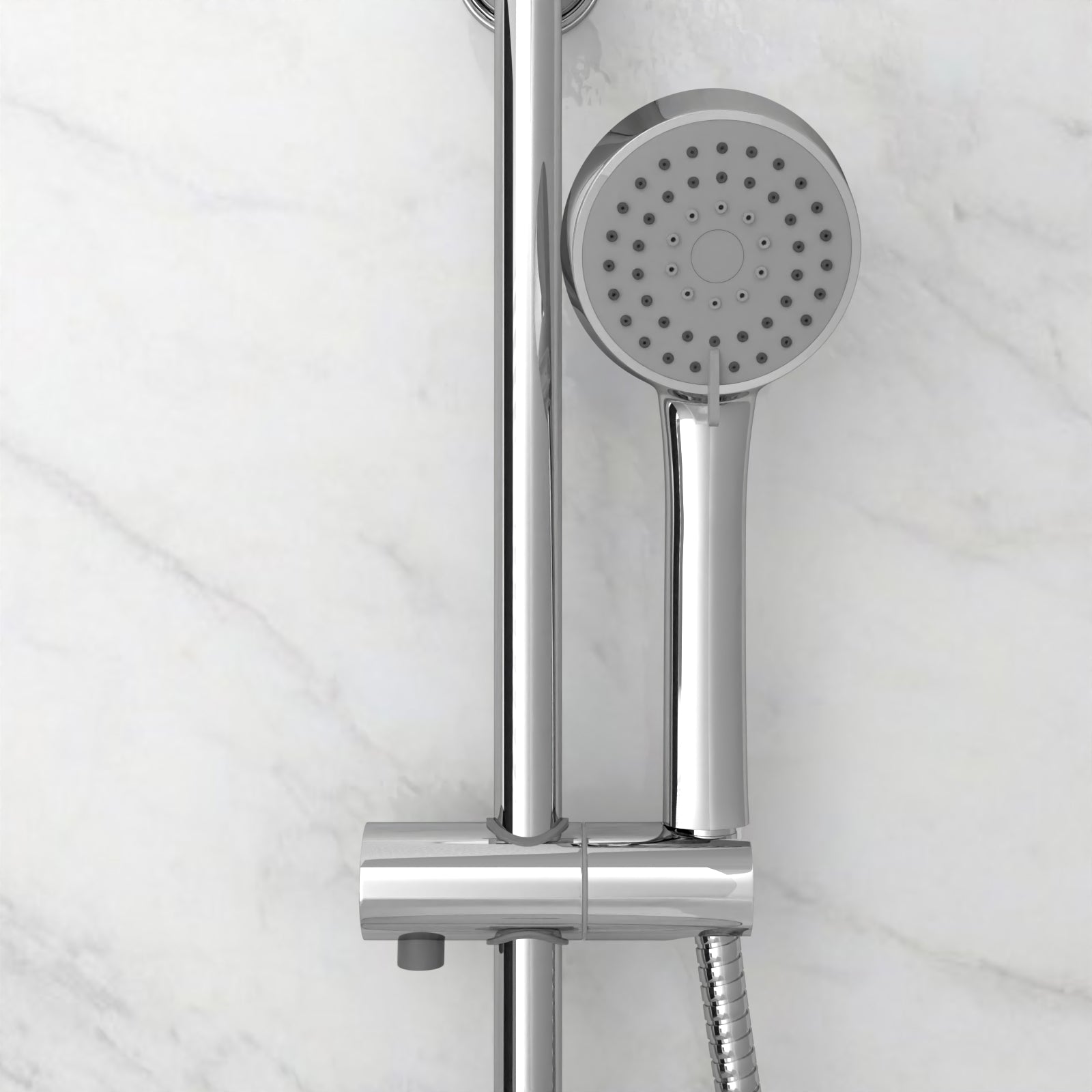 Kington One-Dial One-Way Push Button Thermostatic Mixer Valve. Slider Rail Kit - Image 5