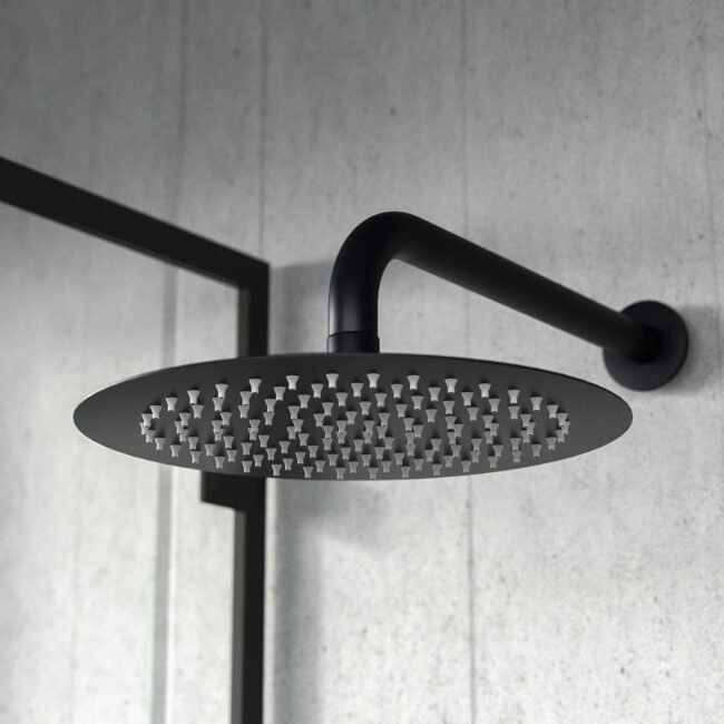 2-Way Matte Black Overhead Rainfall Shower and Handset Complete - Image 5