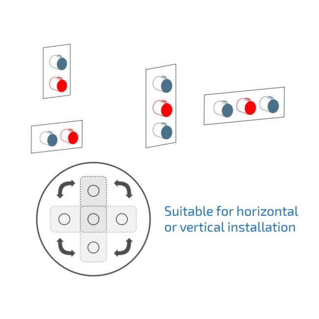 Modern Chrome Round 2-Way 3-Dial Concealed Thermostatic Shower Mixer Valve - Image 2