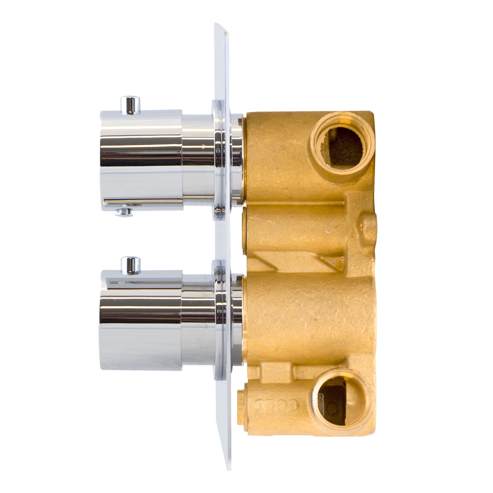 Violet Modern Solid Brass Round 2 Way Concealed Thermostatic Shower Mixer Valve - Image 2