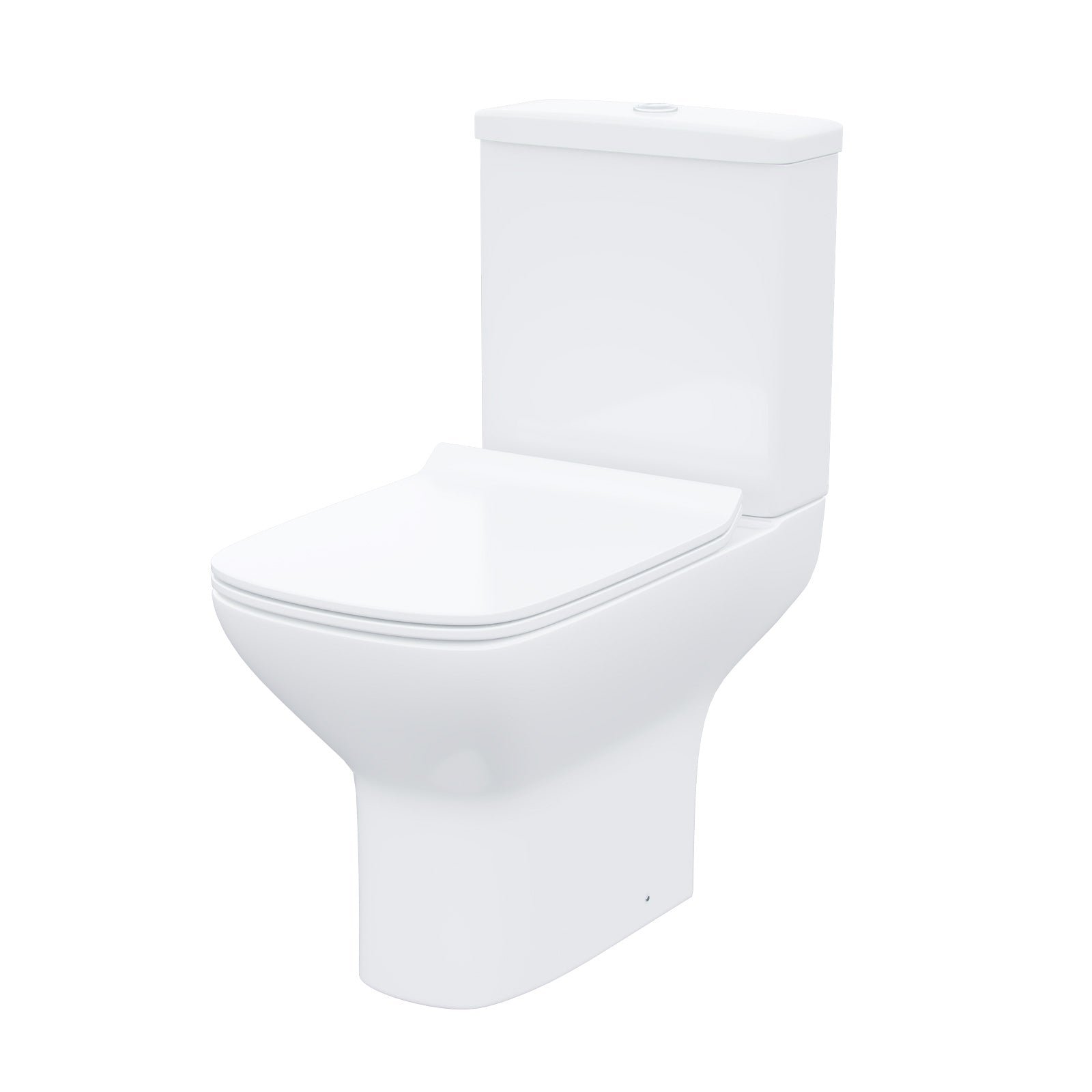 Ellen Rimless Close Coupled Toilet. Flat Pack Vanity Basin Unit. 800mm Quadrant Shower Enclosure and Shower Tray Suite White - Image 10