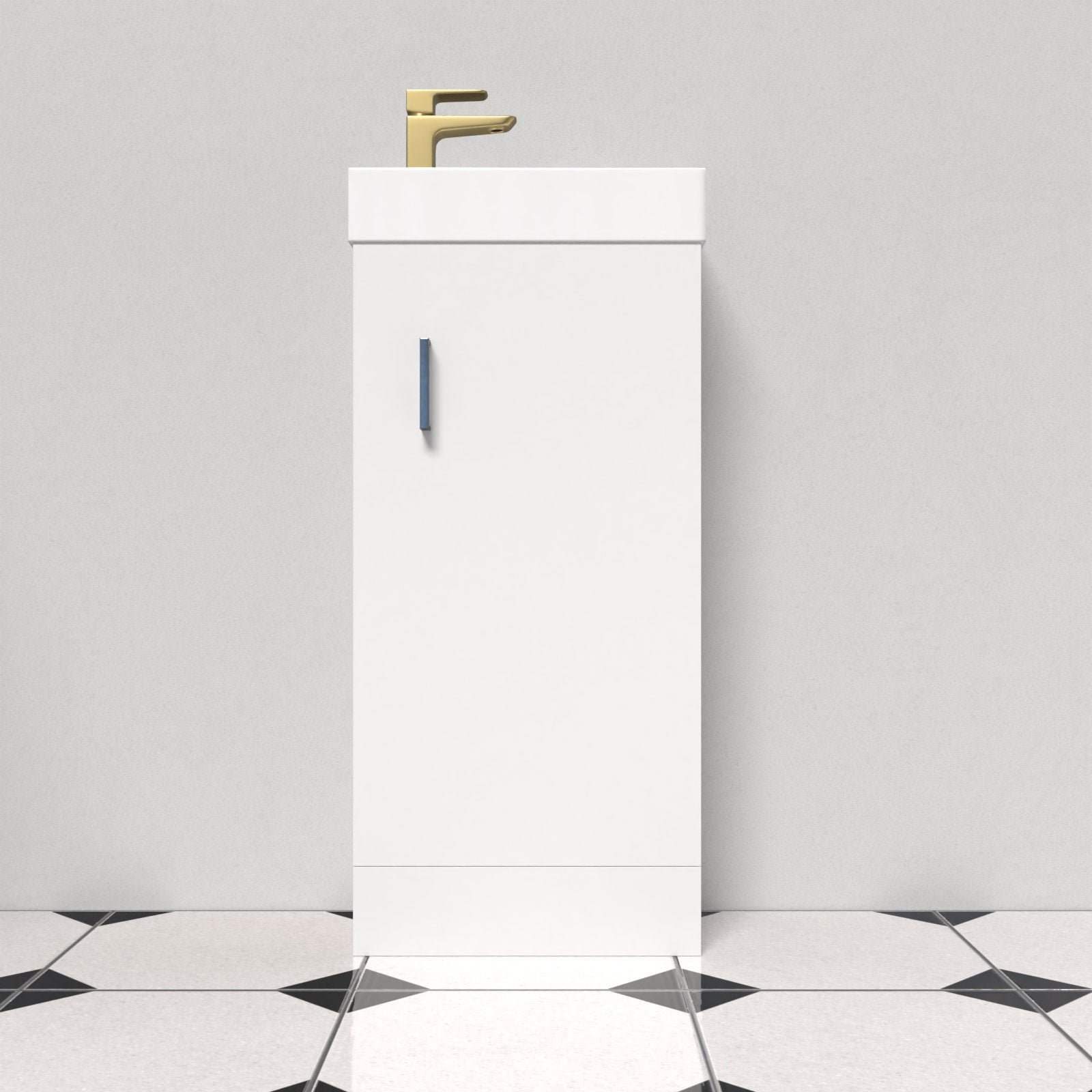 Nanuya Small Storage 400 mm Cloakroom Basin Sink Vanity Unit Bathroom Cabinet - Image 2