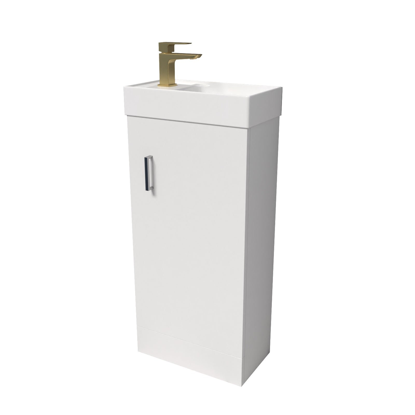Nanuya Small Storage 400 mm Cloakroom Basin Sink Vanity Unit Bathroom Cabinet - Image 6
