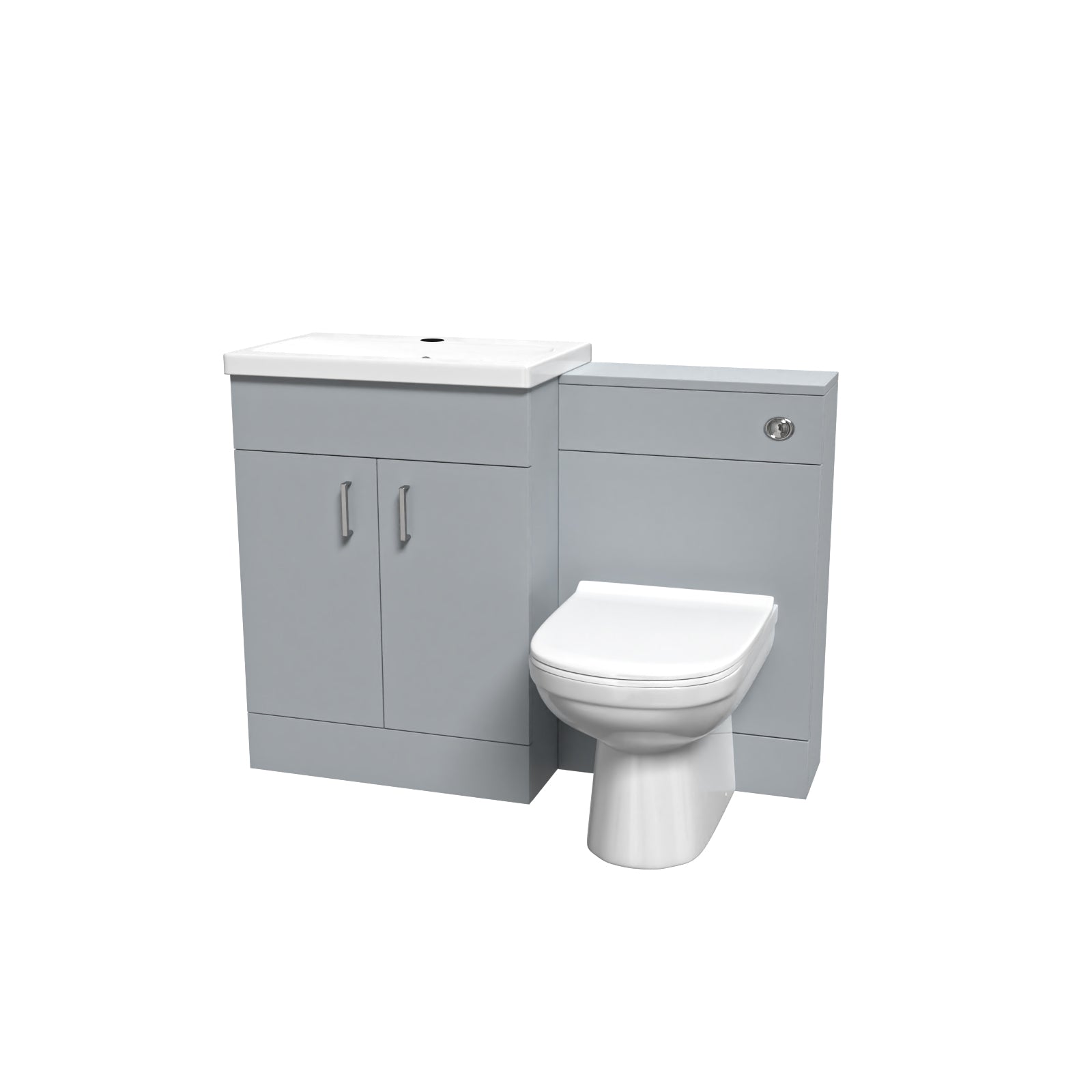 Nayuna Matte Grey 1100mm Vanity Basin Unit & WC Unit & BTW Toilet Pan - Image 7