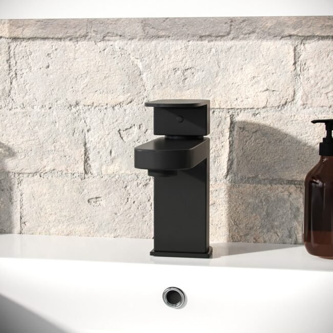 Eclipse Contemporary Matte Black Basin Sink Mono Mixer Tap - Image 3