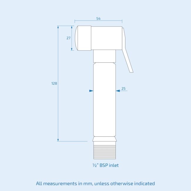 Bathroom Handheld Bidet Douche Chrome - Image 4