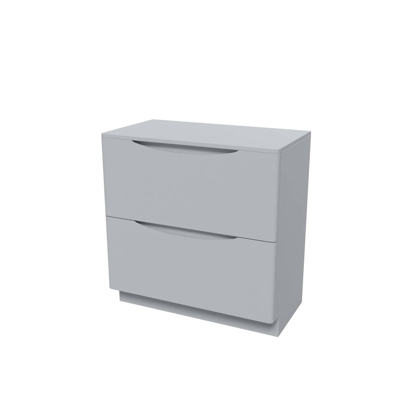 Merton Matte Grey 800mm 2 Drawer Work Top Freestanding Vanity Unit - Image 7