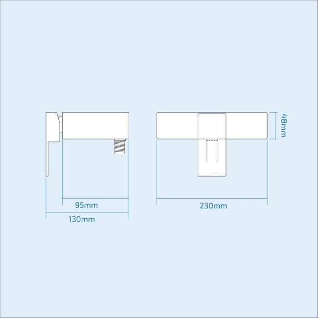 Cool Touch Thermostatic Square Chrome Wall Mounted Exposed Shower Mixer Valve - Image 4