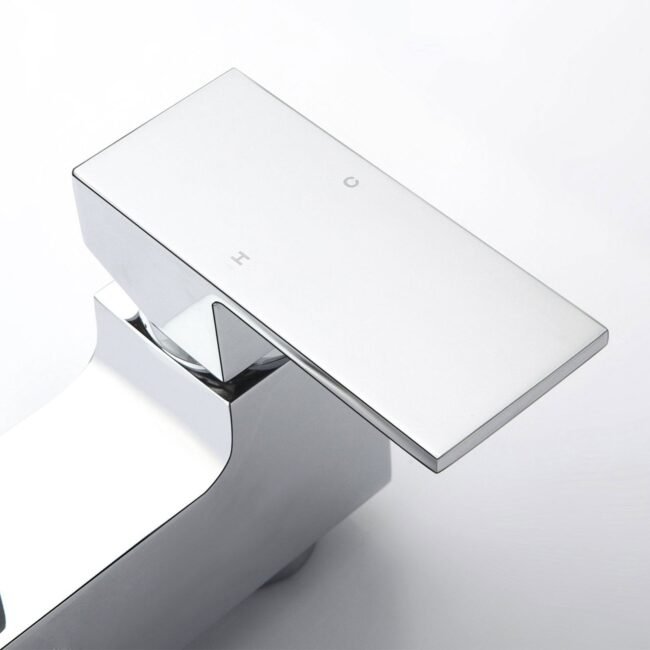 Brayton Modern Wall Mounted Bath Shower Mixer Tap With Handset Kit - Image 3