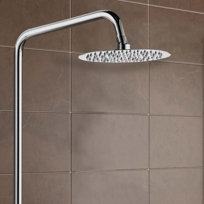 Fawley Round Thermostatic Shower Kit with Bath Filler Chrome - Image 3