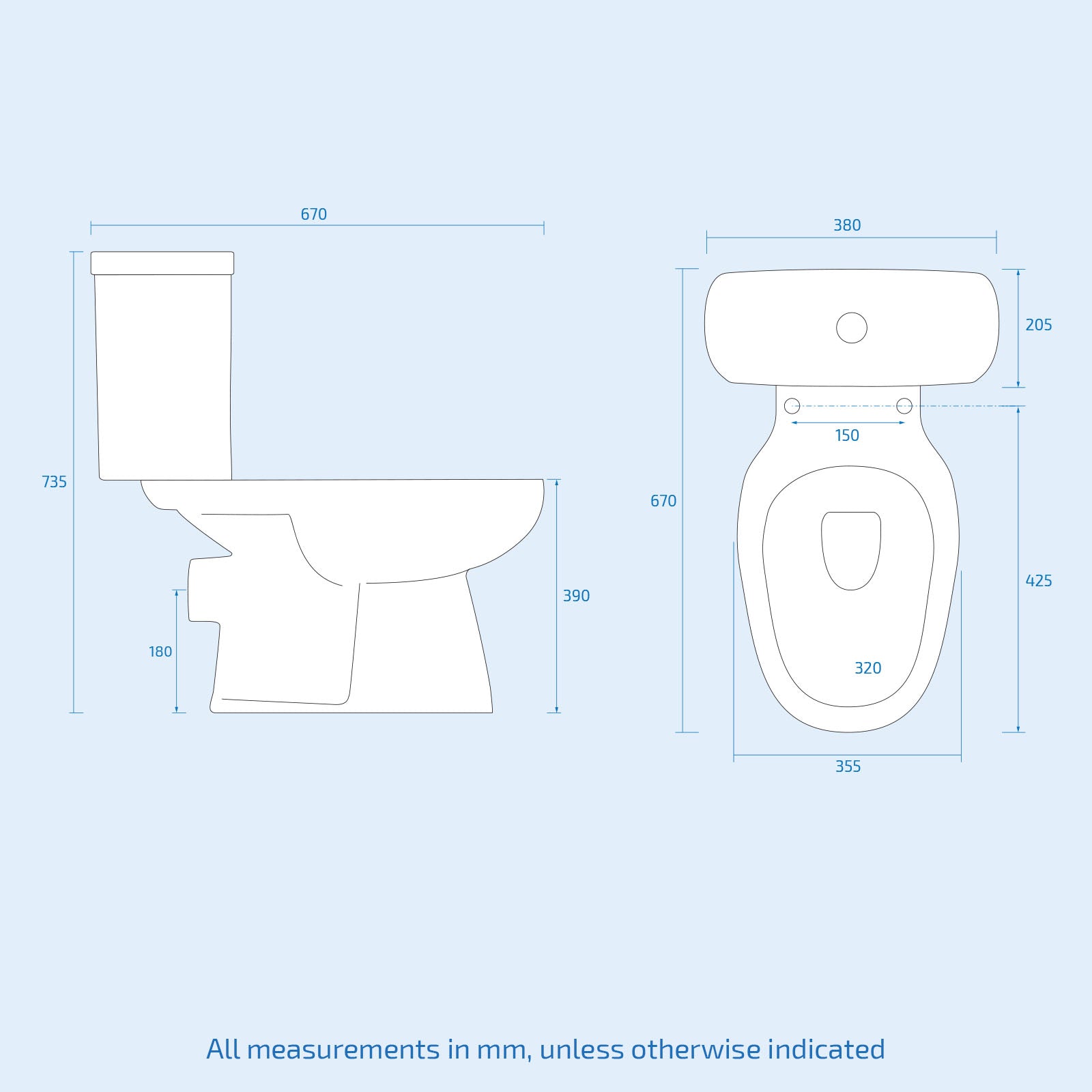 Ellen 550mm White Vanity Basin Cabinet MDF & Ceramic Closed Coupled Toilet - Image 11