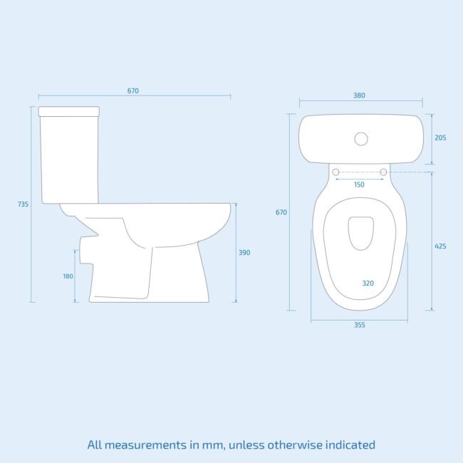 Nanuya 1700mm Bath. WC Toilet. 600 Mm White Vanity Basin Cabinet & Front End Panel - Image 14
