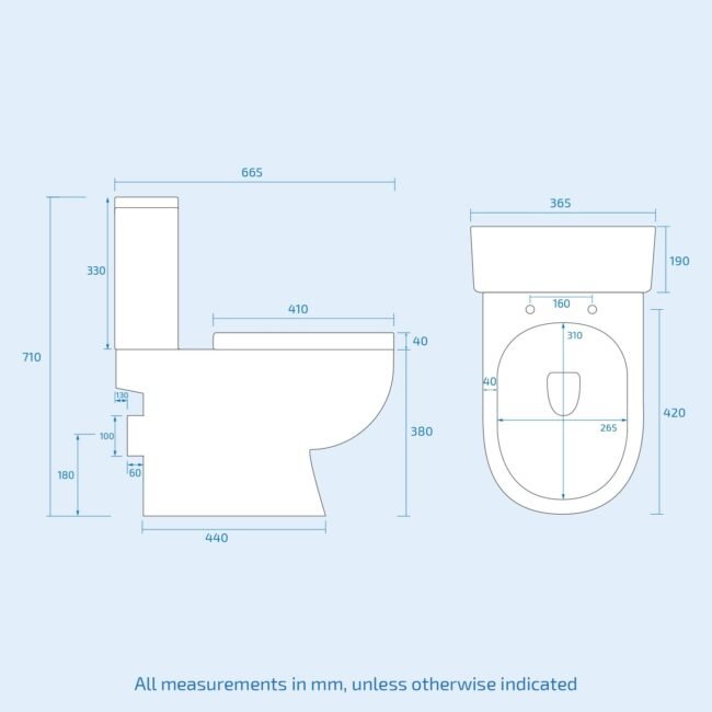 Ellen Bath Suite 1700mm Bathtub. 650mm White Basin Vanity & Close Coupled Toilet - Image 14