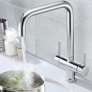 Alexander 3 in 1 Instant Boiling Hot Water Kitchen Tap Chrome. Tap Only with Cool Touch