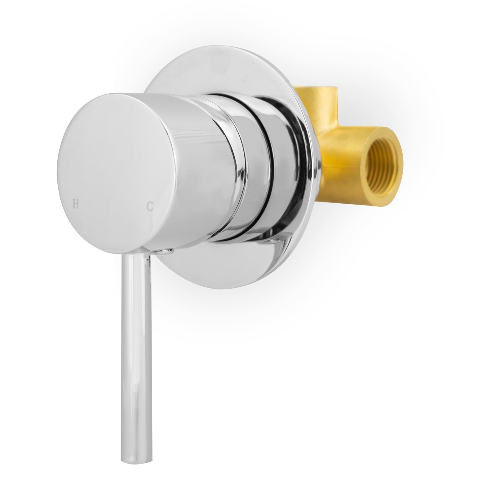 Apex Wall Mounted Round Concealed Manual Mixer Valve 1/2 Hot And Cold