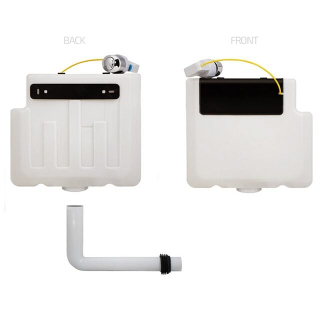 Concealed Toilet Cistern Dual Flush 6L Front Access with Chrome Button - Image 2