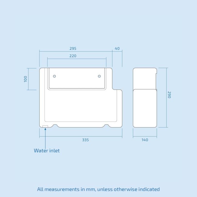 Concealed Toilet Cistern Dual Flush 6L Front Access with Chrome Button - Image 4