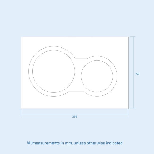 White Modern Round WH Toilet Concealed Frame & Round Button Flush Plate - Image 7