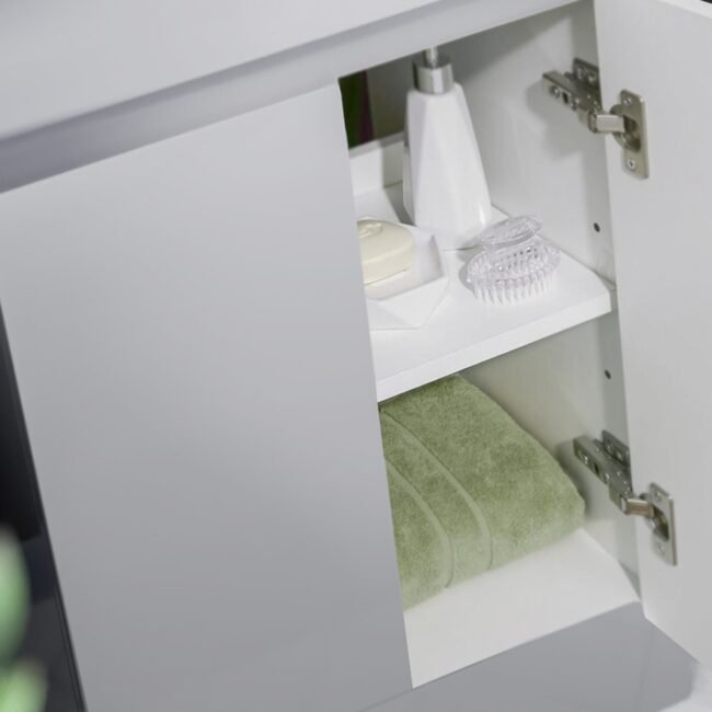 Alaska Matte Grey 500mm Basin Vanity & Close Coupled Toilet Set - Image 5