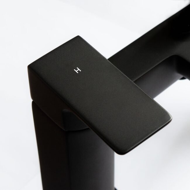 Astra Contemporary Bridge Deck Mounted Bath Filler Tap Matte Black - Image 6